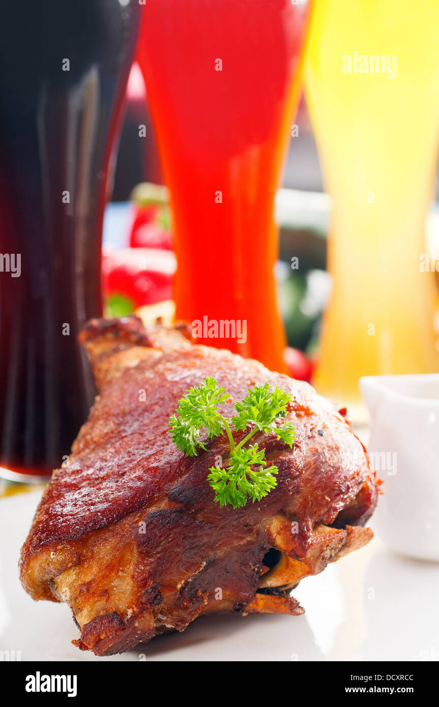 original German BBQ pork knuckle Stock Photo Alamy