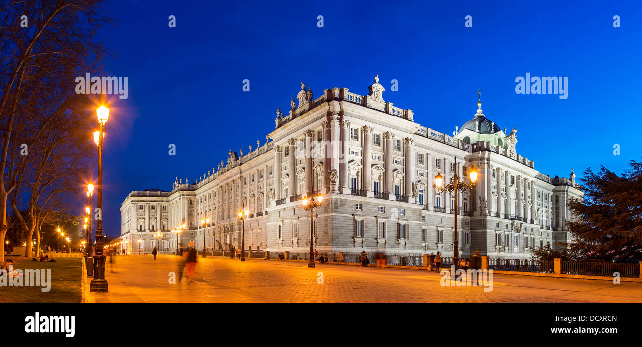The Royal palace in Madrid Stock Photo