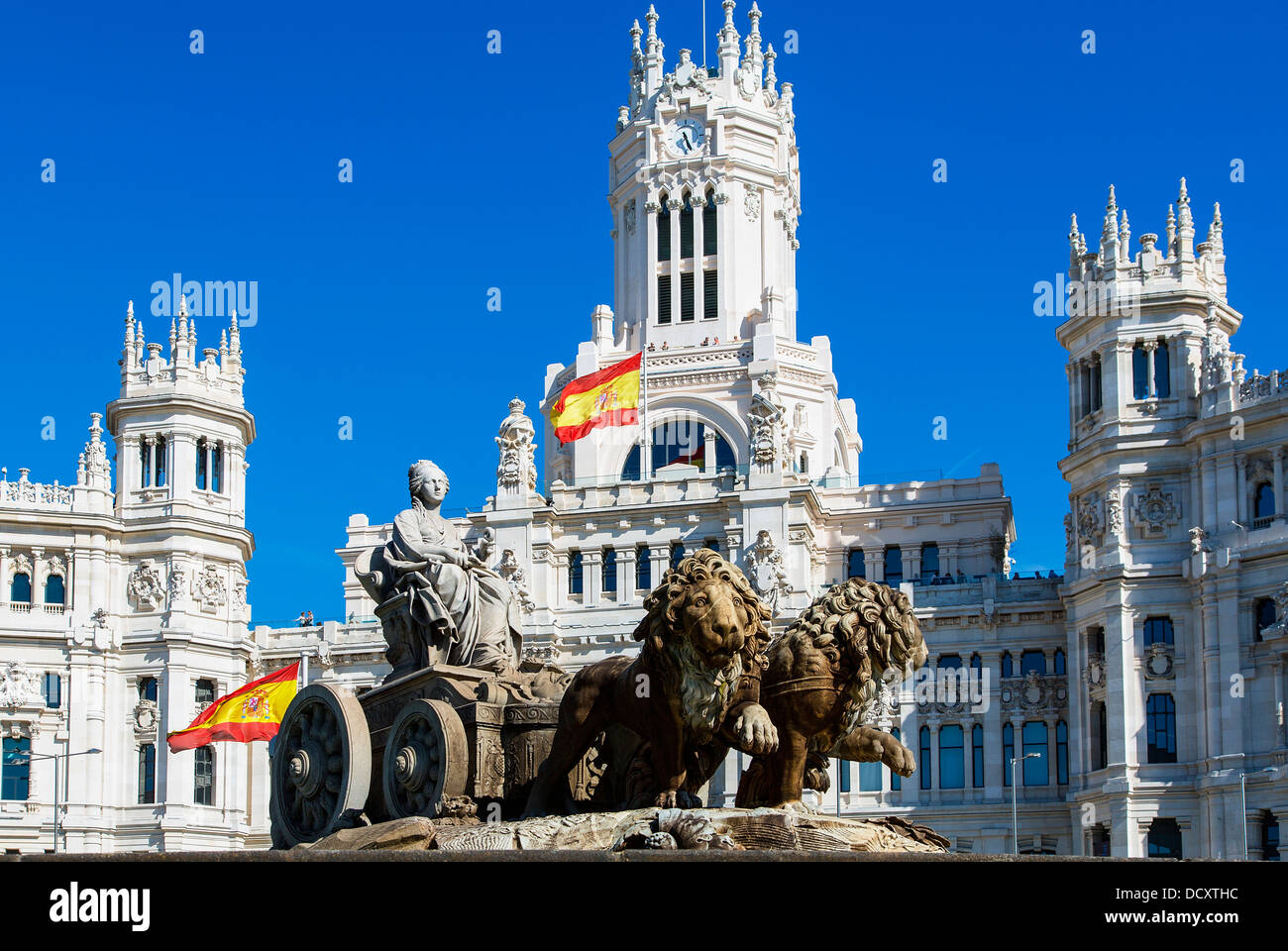 Madrid, Plaza de Cibeles Stock Photo