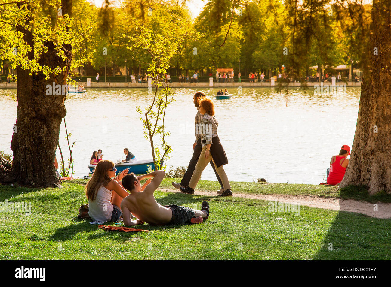 Madrid, Parque Del Buen Retiro Stock Photo