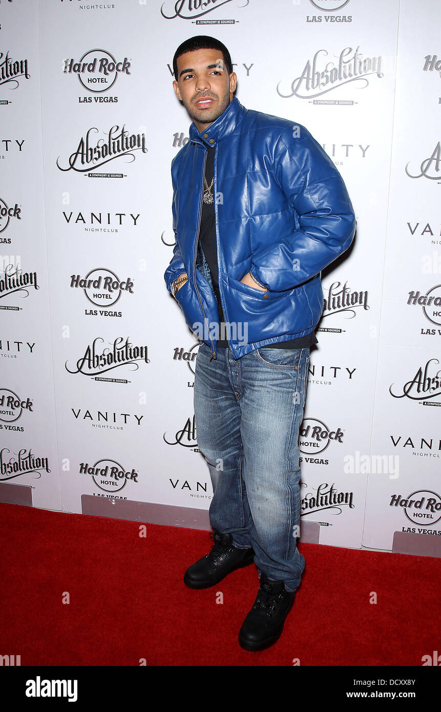 Drake  Rapper Drake hosts After Concert Party at Vanity Nightclub at Hard Rock Hotel and Casino  Las Vegas, Nevada - 01.01.12 Stock Photo