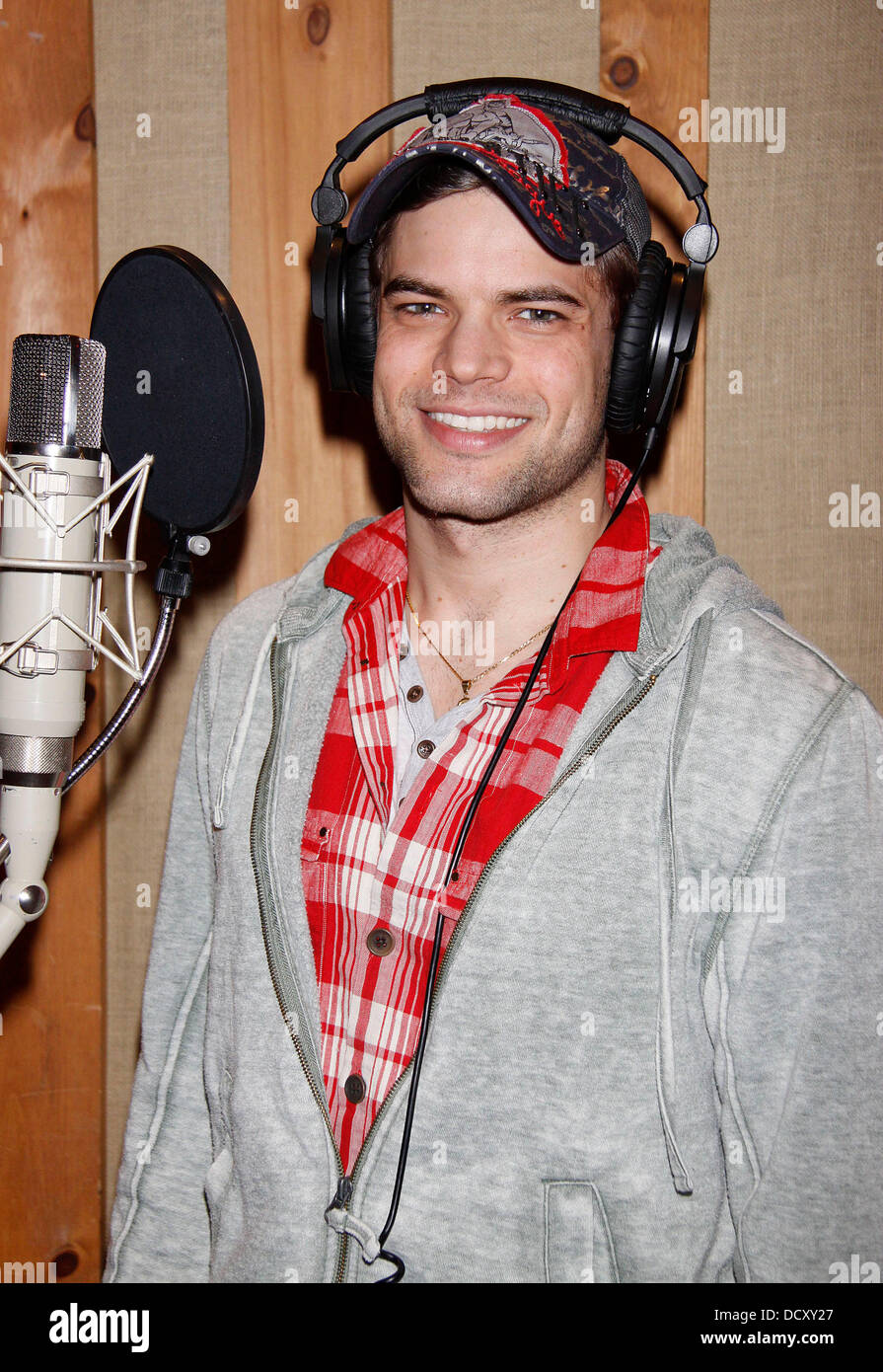 Jeremy Jordan from the film 'Joyful Noise'  The cast recording session of the Broadway musical 'Bonnie and Clyde' held at Avatar Studios.  New York City, USA - 02.01.12 Stock Photo