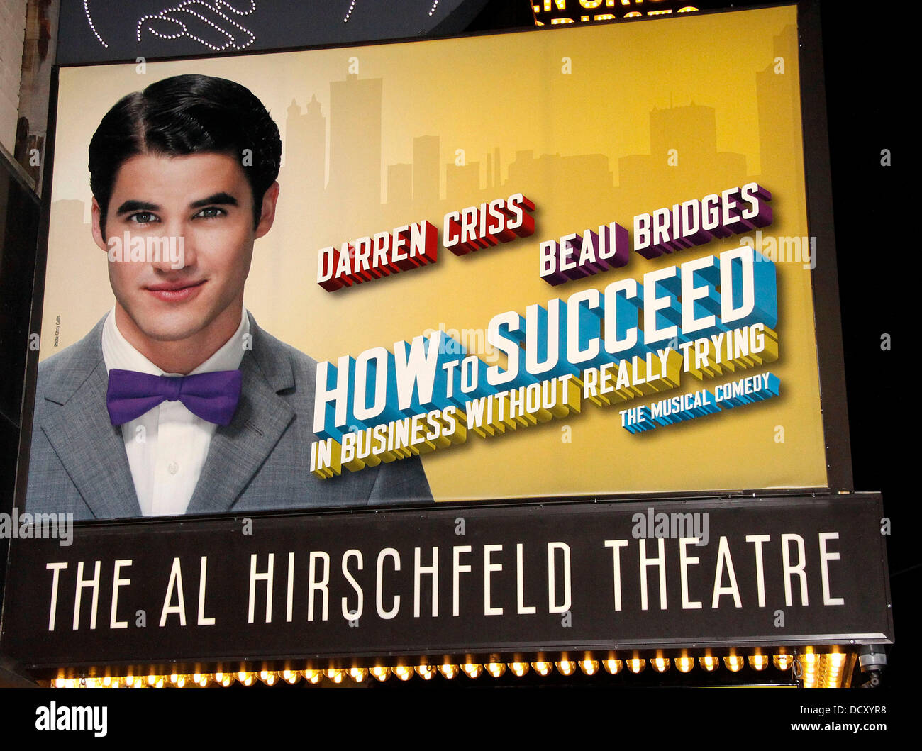 Atmosphere - poster of Darren Criss from the TV show Glee makes his  Broadway debut in the musical 'How To Succeed In Business Without Really  Trying' at the Al Hirschfeld Theatre -