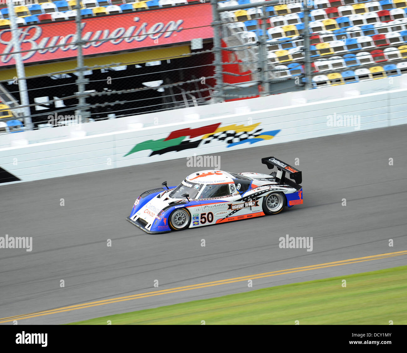 Brian Johnson of AC/DC appears during testing for Rolex Sports Car ...