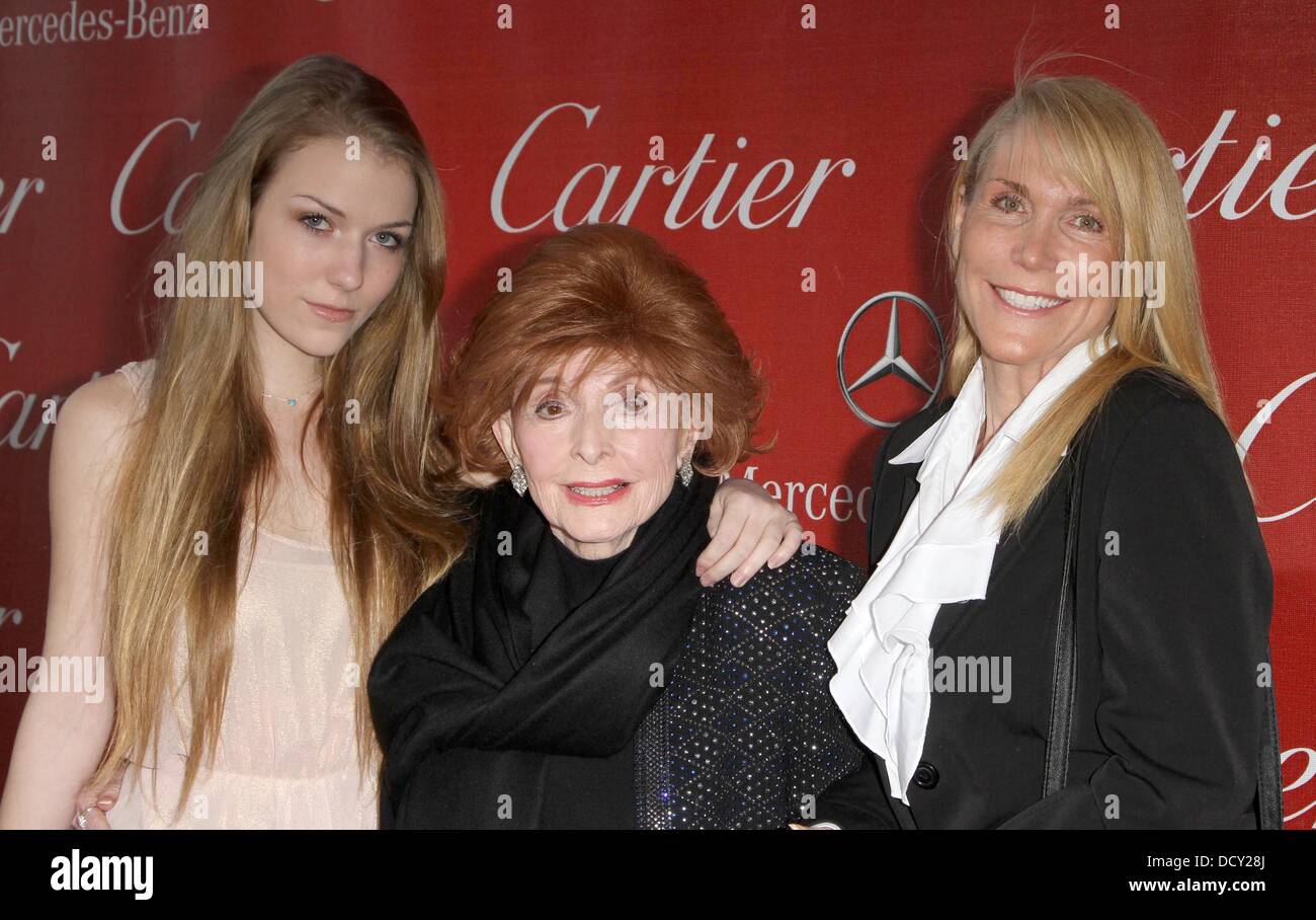 Patricia Barry with his daughter and granddaughter The 23rd annual Palm Springs International Film Festival Awards Gala at The Palm Springs Convention Center - Arrivals Los Angeles, California - 07.01.12 Stock Photo