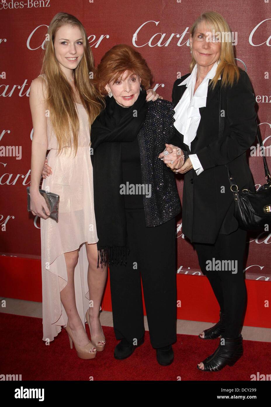 Patricia Barry with his daughter and granddaughter The 23rd annual Palm Springs International Film Festival Awards Gala at The Palm Springs Convention Center - Arrivals Los Angeles, California - 07.01.12 Stock Photo