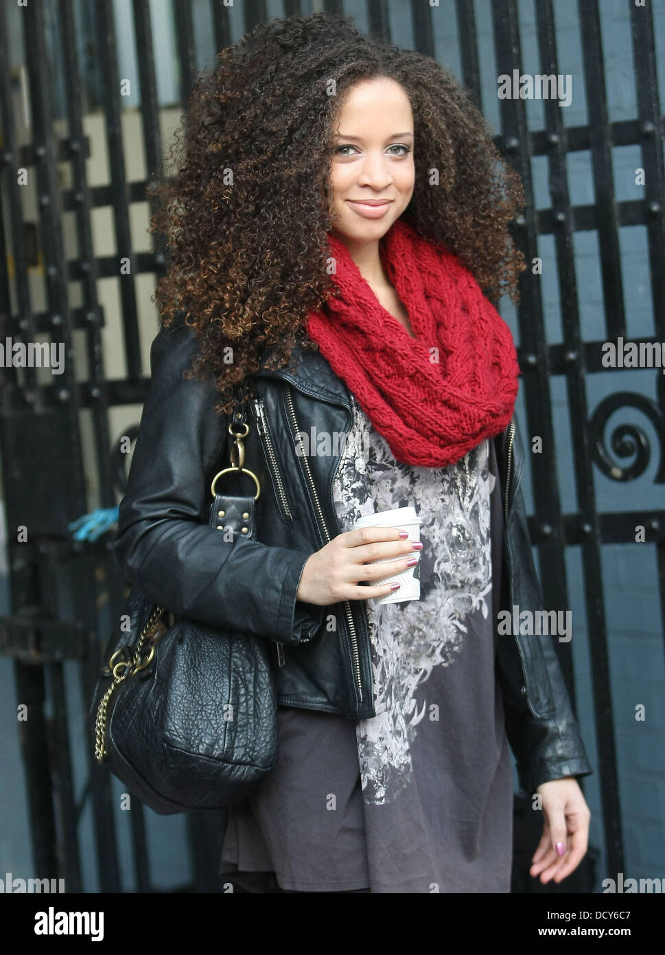 Natalie Gumede at the ITV studios London, England - 11.01.12 Stock