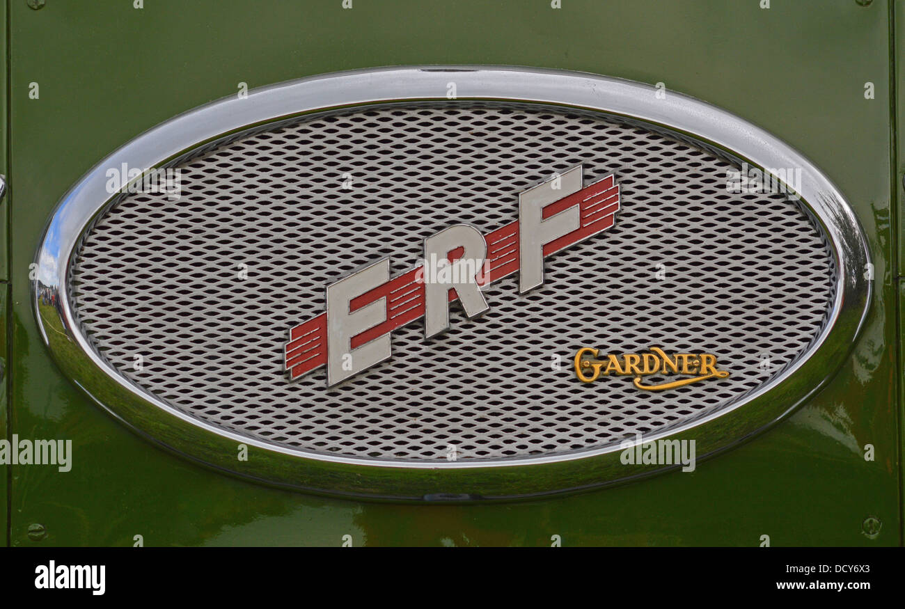 ERF Gardner Commercial Vehicle grill badge Stock Photo