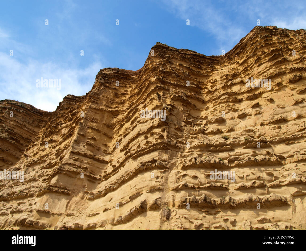 West bay sandstone cliffs, Dorset, UK 2013 Stock Photo
