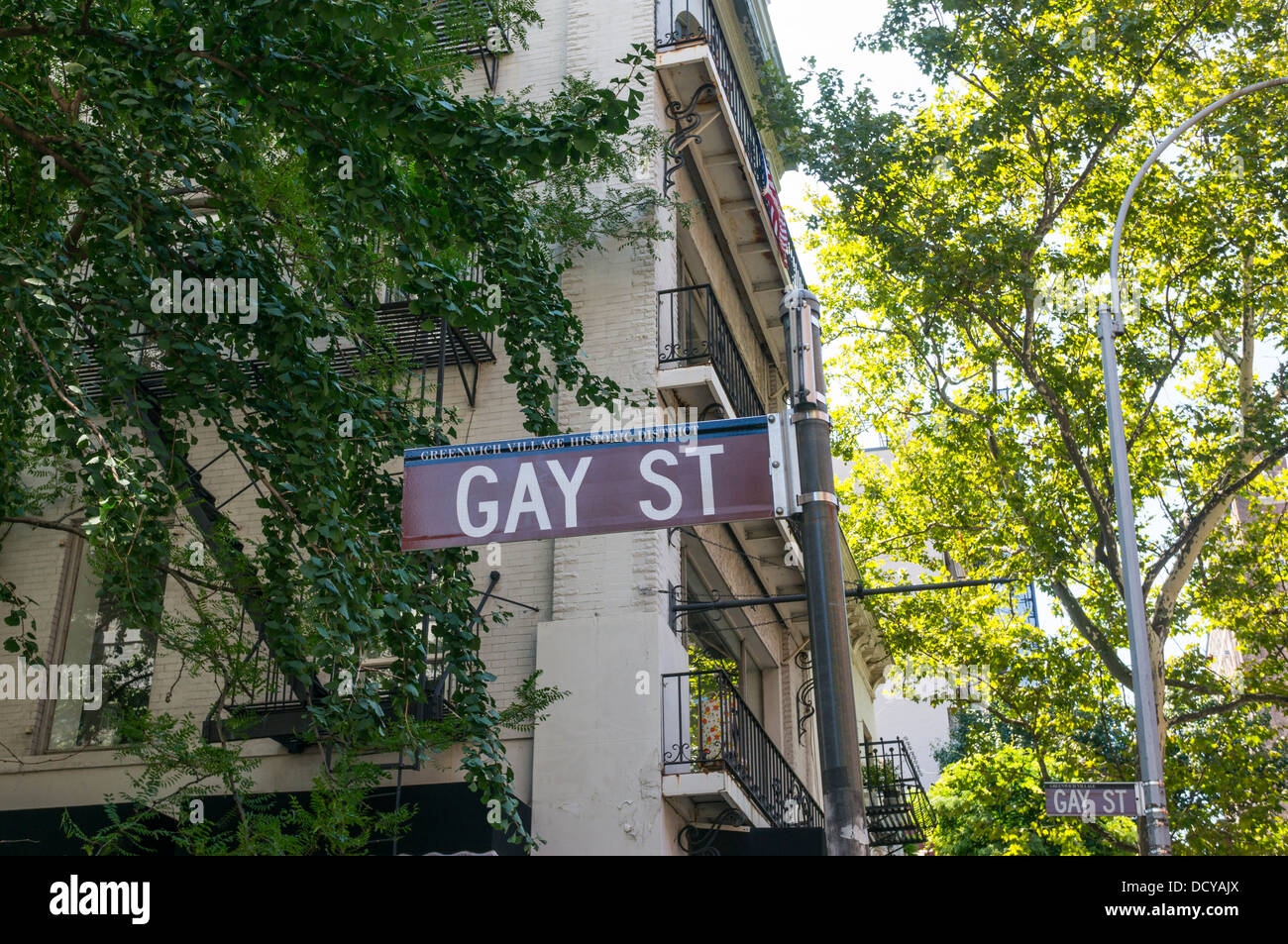 Gay Street in Greenwich Village in New York City Stock Photo