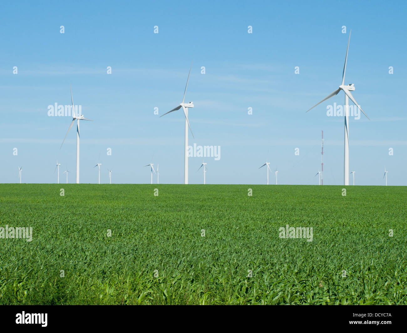 Wind turbines farm in Eastern Colorado Stock Photo Alamy
