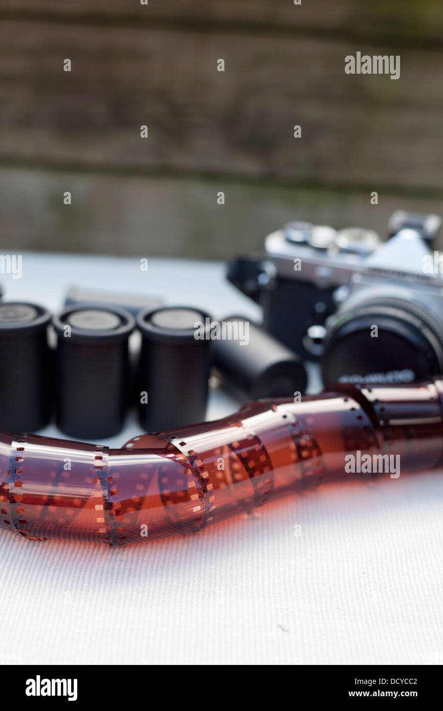 Film SLR with rolls of film Stock Photo Alamy