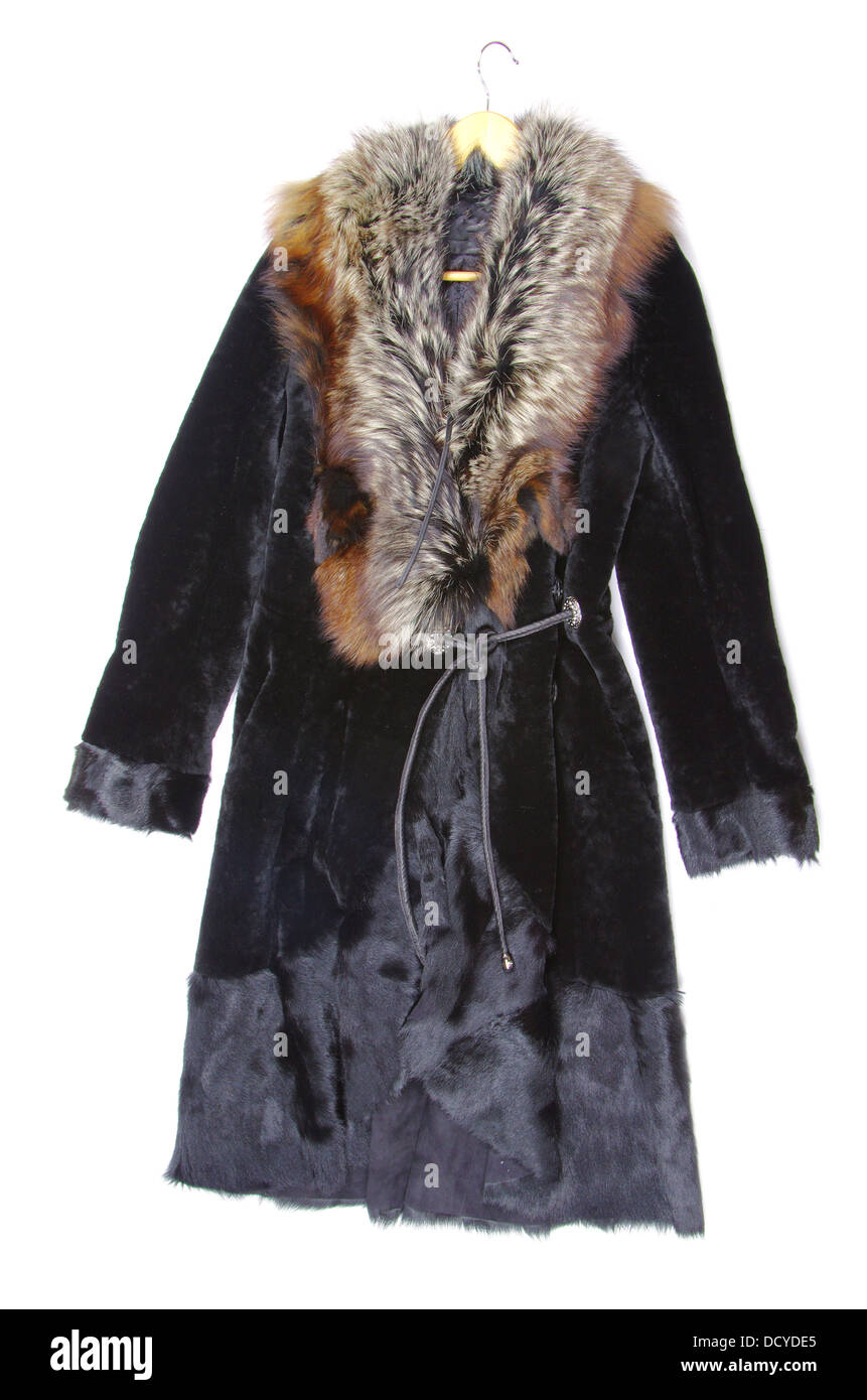 Brown leather fur coat hi-res stock photography and images - Alamy