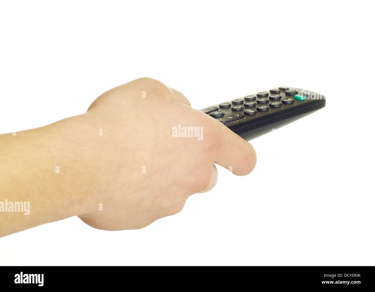 remote control in hand Stock Photo Alamy