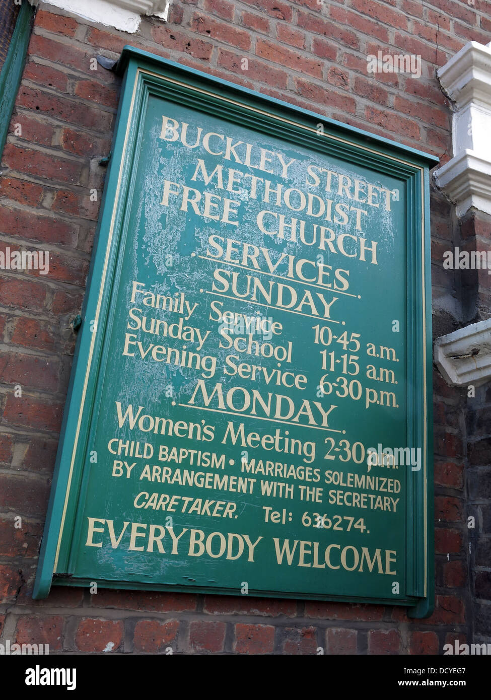 Buckley St Methodist Free Church, Warrington, Cheshire, England, UK WA2 7NS Stock Photo