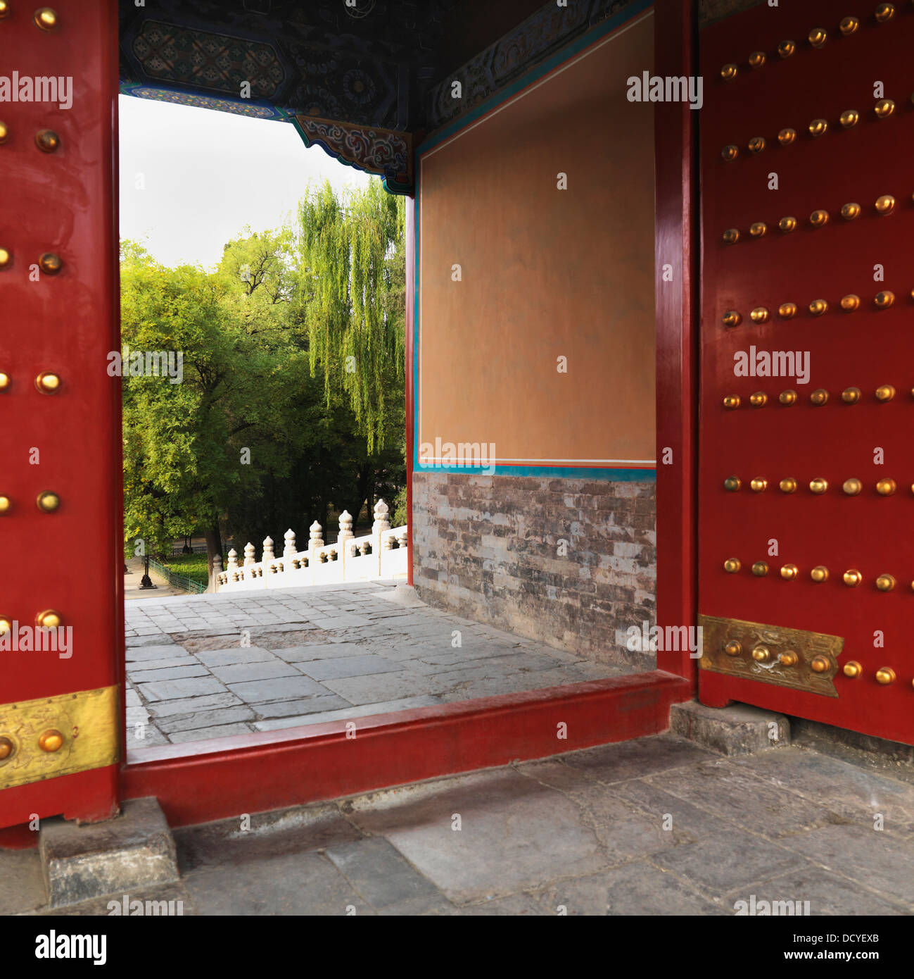 Open Xihe Gate Of The Forbidden City; Beijing, China Stock Photo