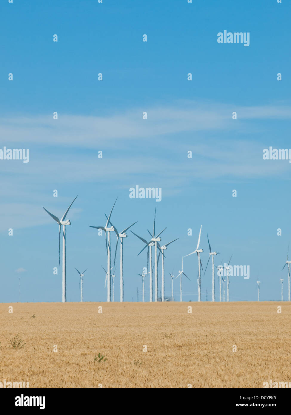 Wind turbines farm in Eastern Colorado Stock Photo Alamy