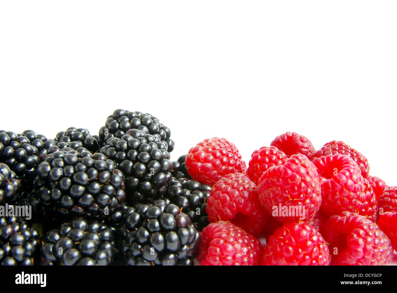 raspberry and blackberry Stock Photo Alamy