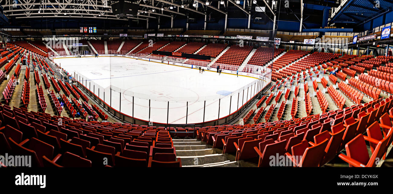 Lake Placid Olympic center ice rink,Adirondacks Stock Photo