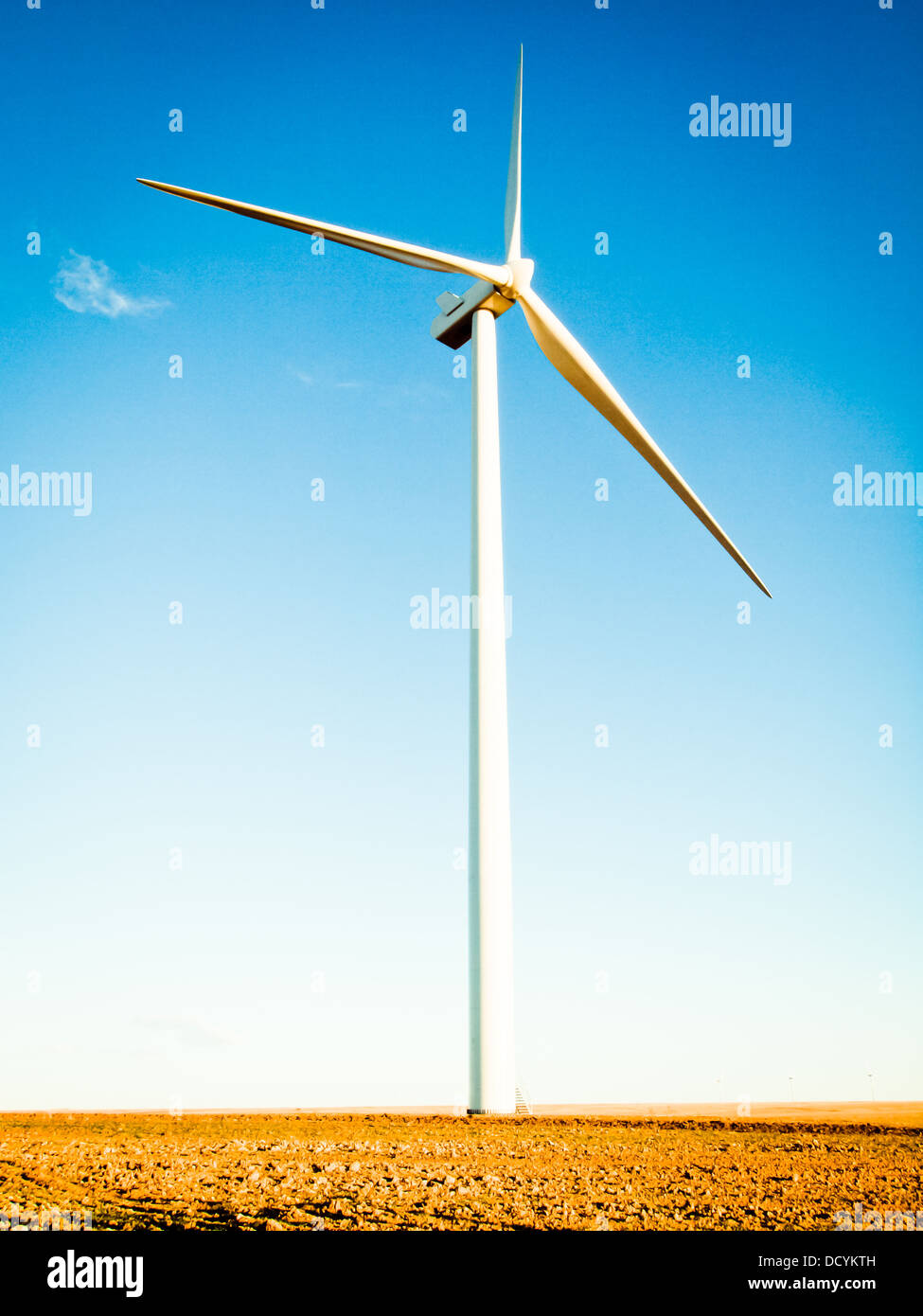 Wind turbines farm at sunset in Limon, Colorado Stock Photo Alamy