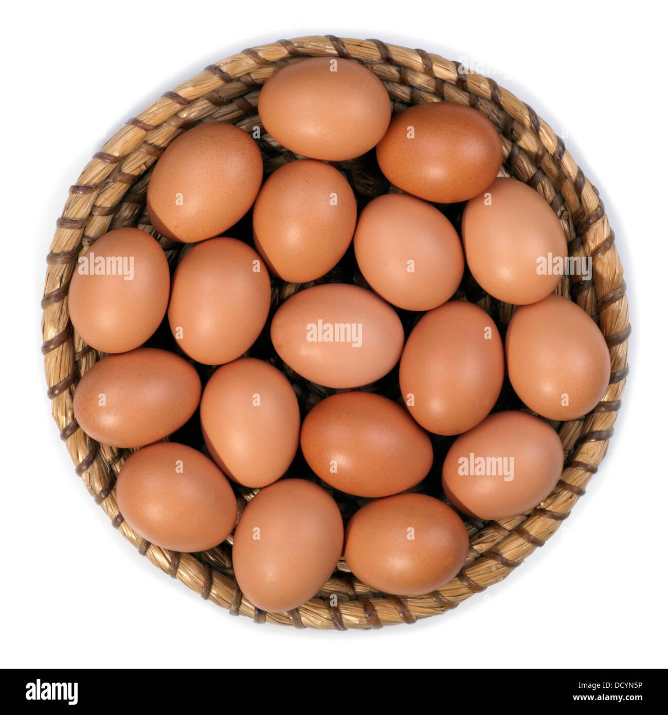 Basket with eggs Stock Photo Alamy