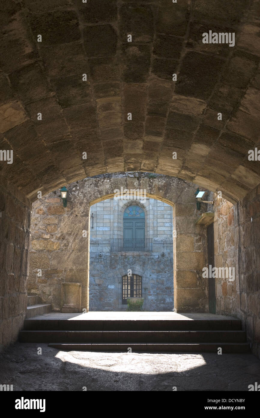 ARCHWAYS CASTILLO SAN ANTON LA CORUNA GALICIA SPAIN Stock Photo