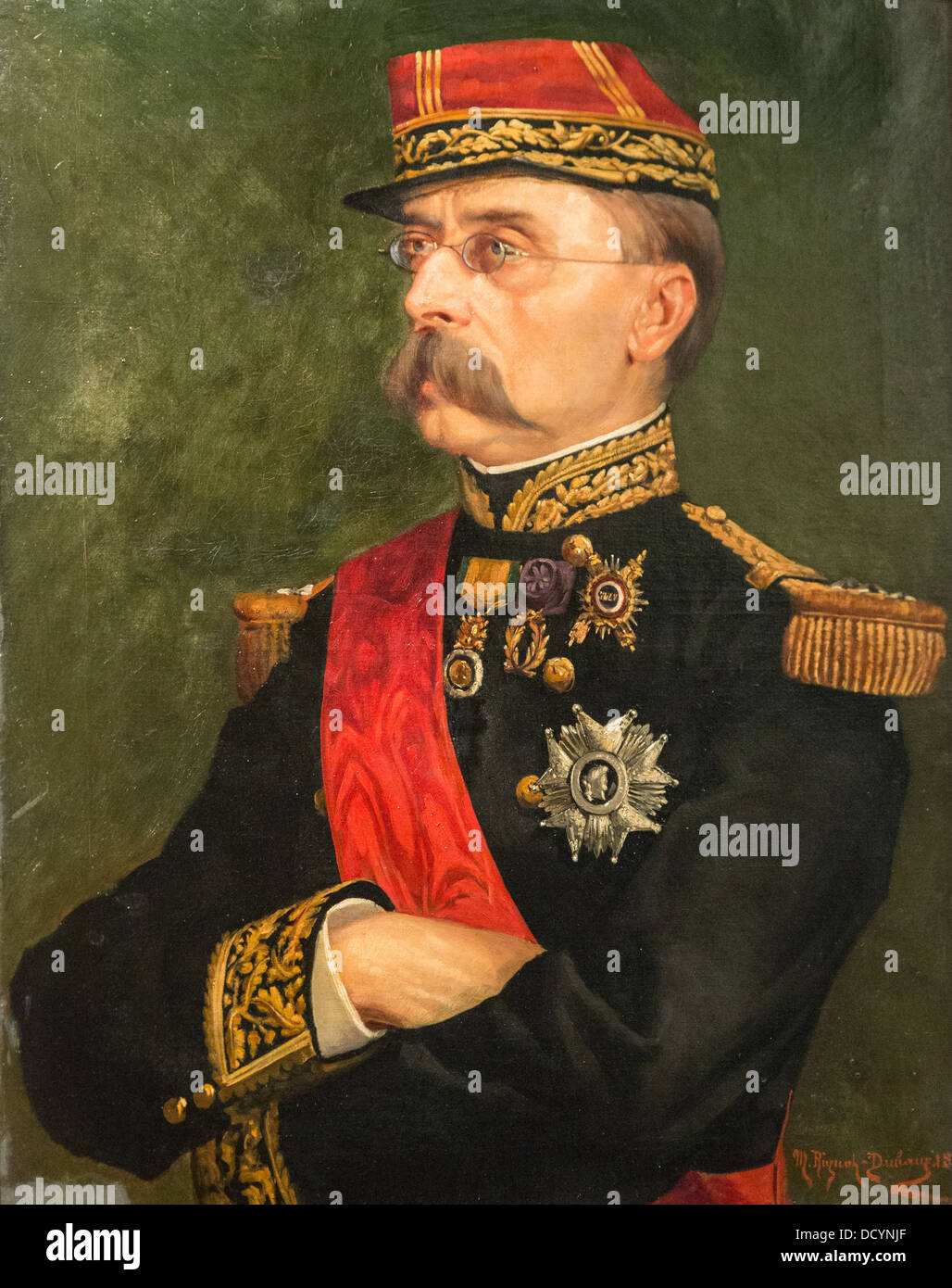 19th century - General Officer Louis Faidherbe - Marie-Madeleine Rignot-Dubaux (1884) - Musée de l'armée - Paris - Oil on canvas Stock Photo