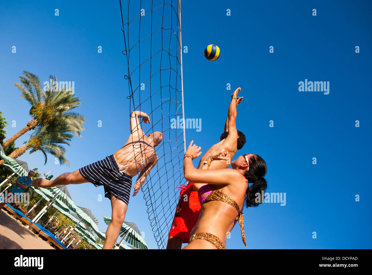 Beach volleyball Stock Photo
