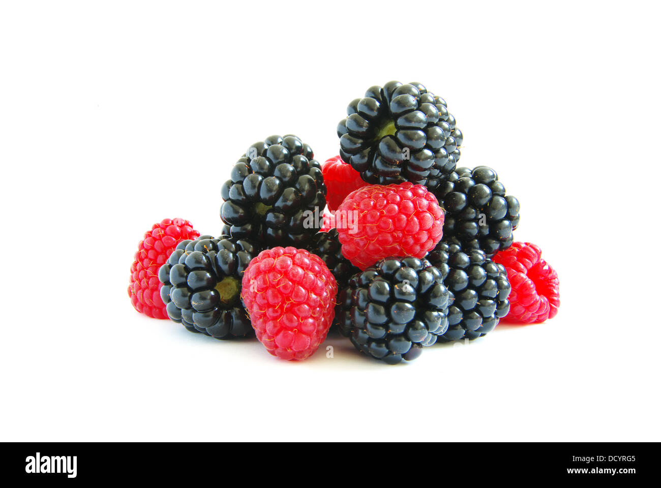 raspberry and blackberry Stock Photo Alamy