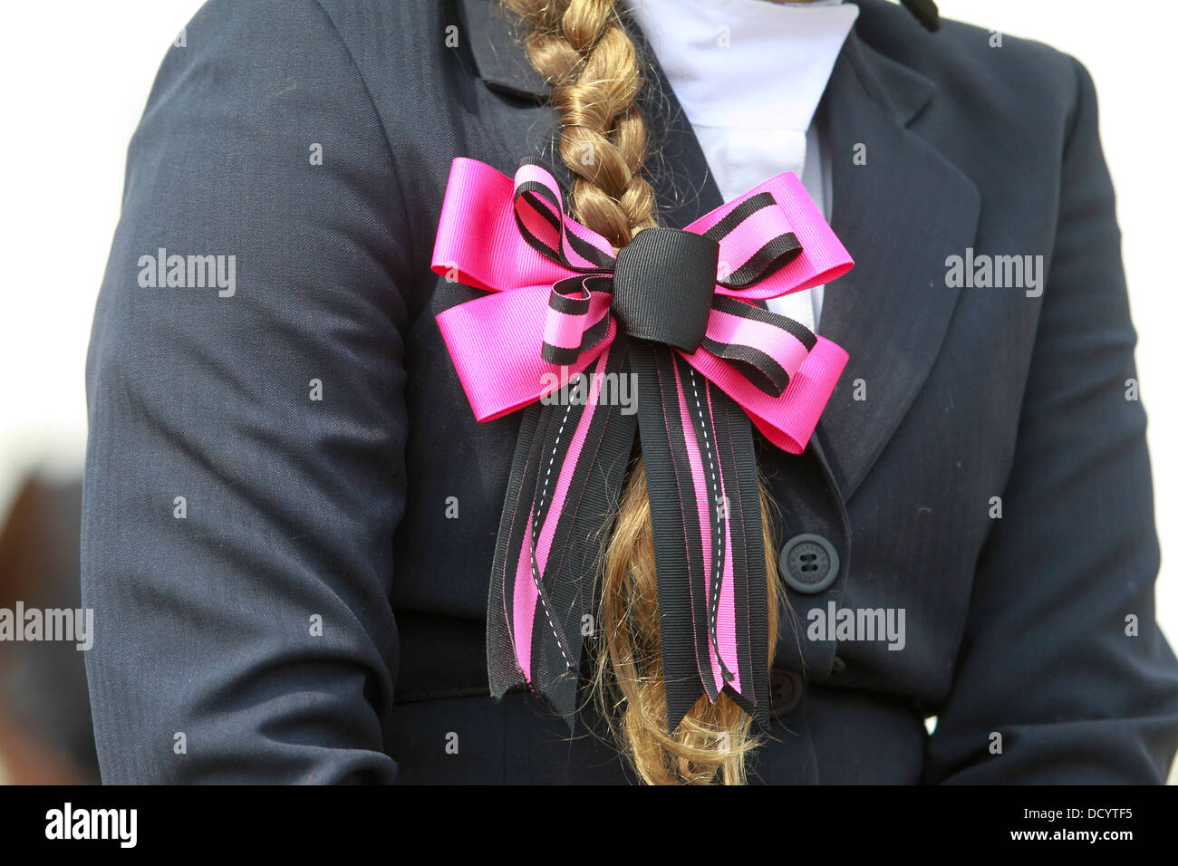 Girl braids ribbon hi-res stock photography and images - Alamy