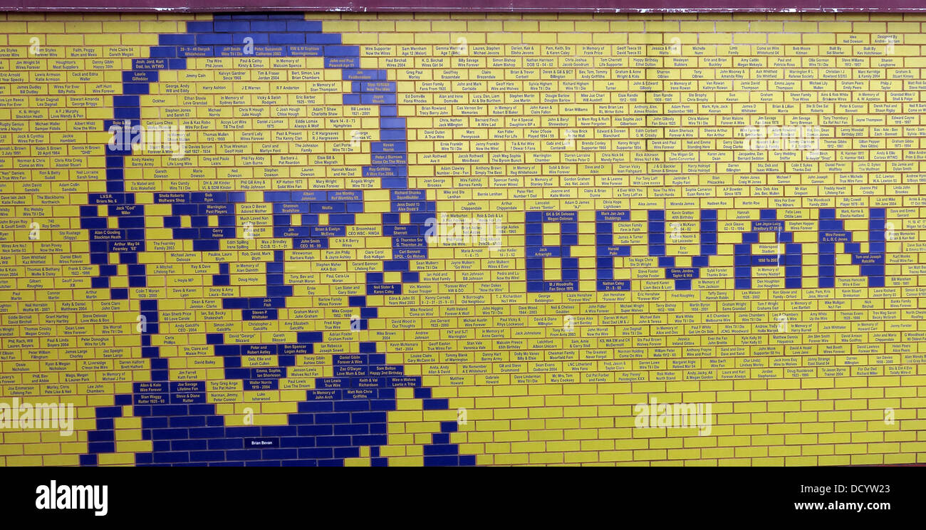 Brian Bevan portrait Warrington Rugby club player at Warrington Wolves Rugby Stadium, Cheshire England UK Stock Photo