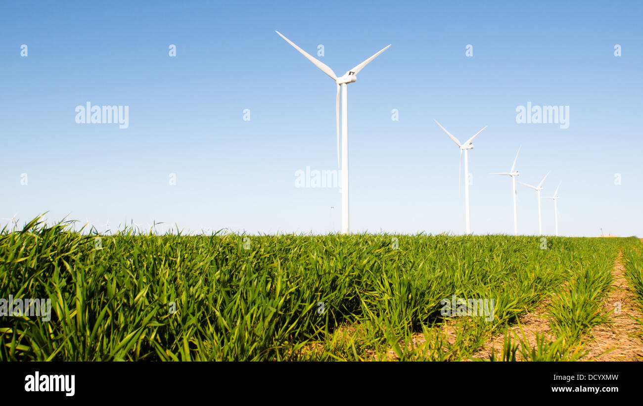 Wind turbines farm in Limon, Colorado Stock Photo Alamy