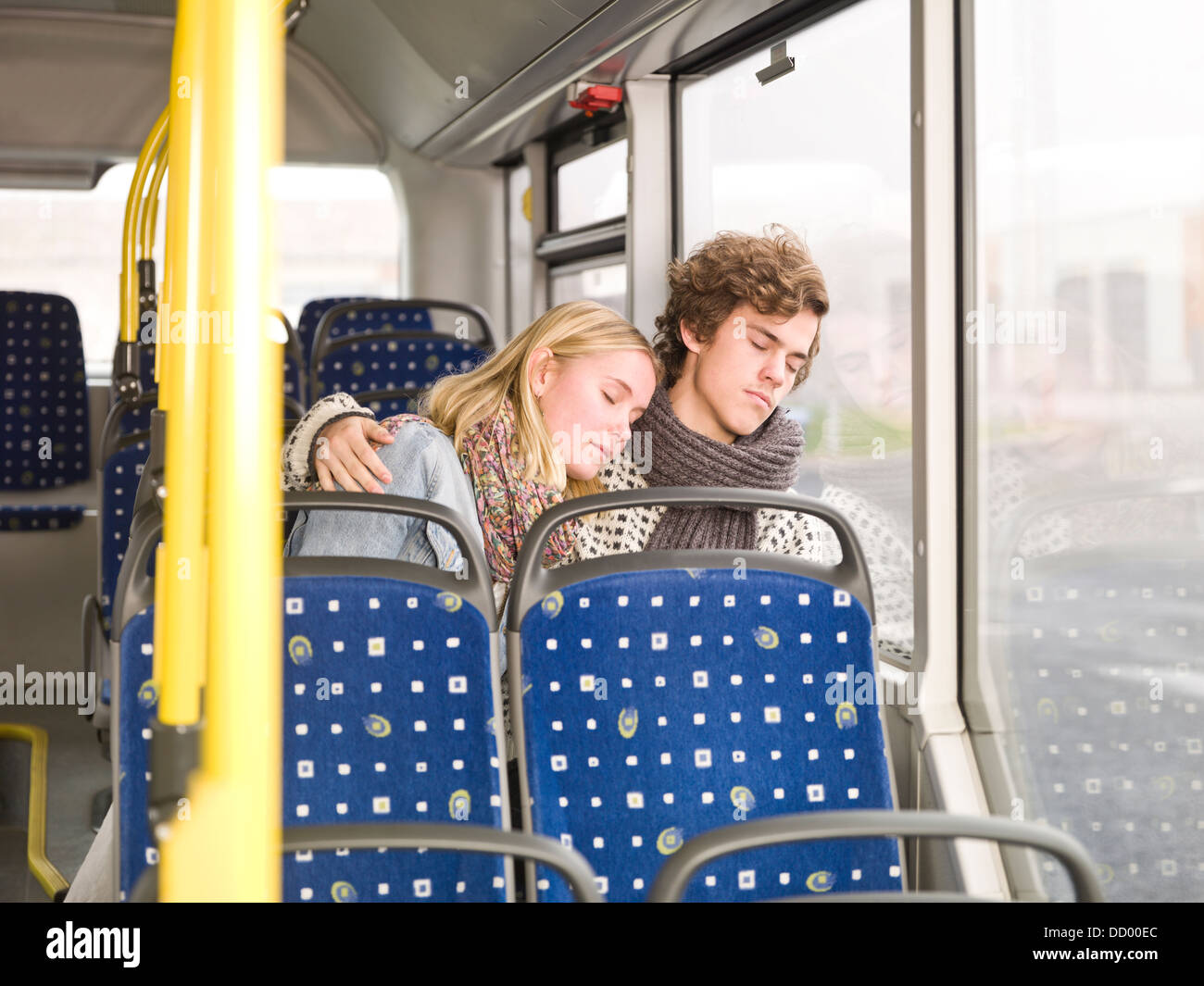 Touch In Bus Sleeping Girls