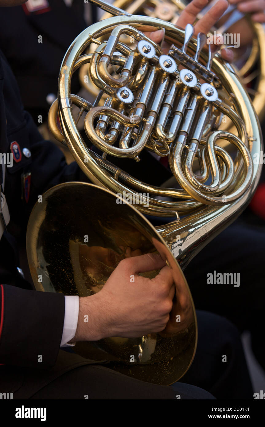 Instruments brass horn french horn High Resolution Stock Photography
