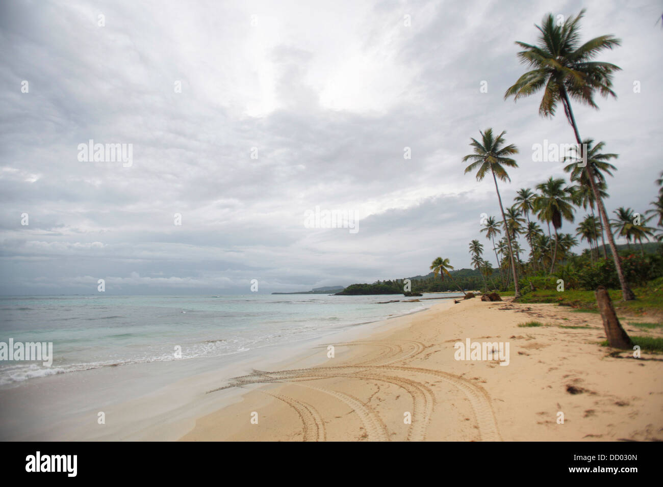 Dominican Republic - Samana province, north east of the island, natural paradise. Playa Rincon. Stock Photo