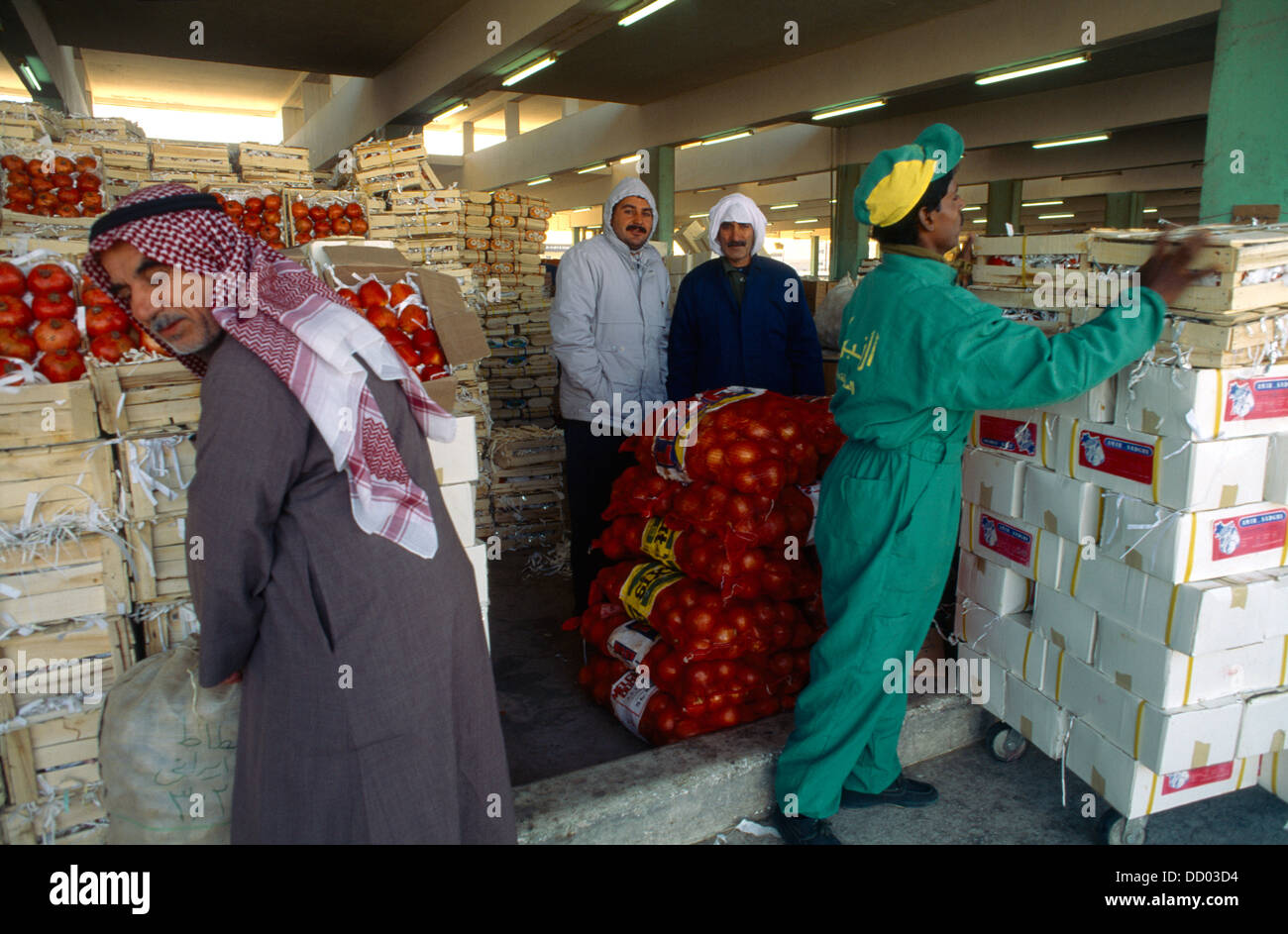 Kuwait City Kuwait Iranian Vegetable Market Foreign Worker Stock Photo