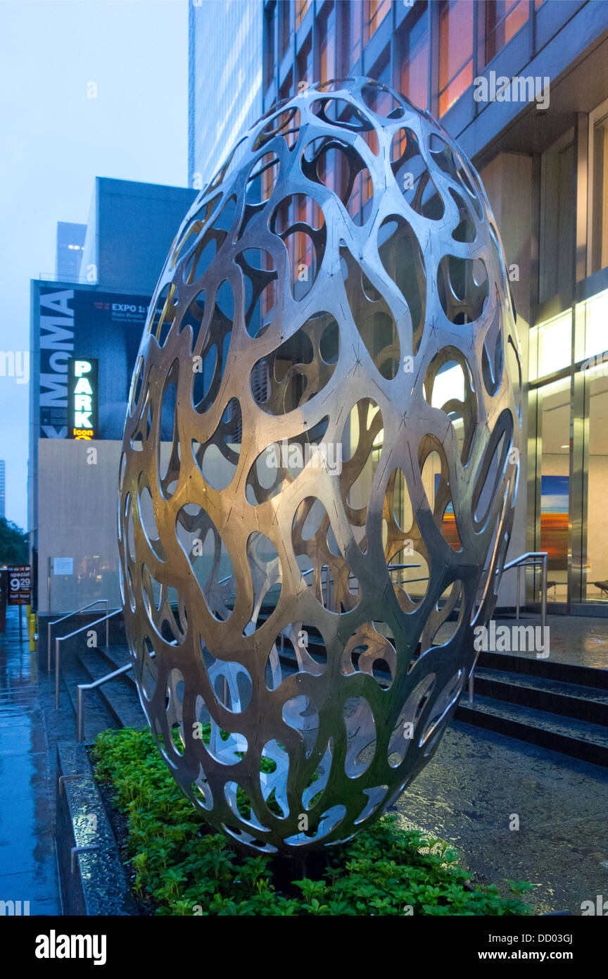 egg sculpture in New York City Stock Photo Alamy