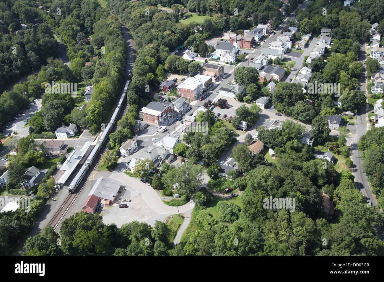 Aerial photo of Borough of High Bridge, New Jersey Stock Photo
