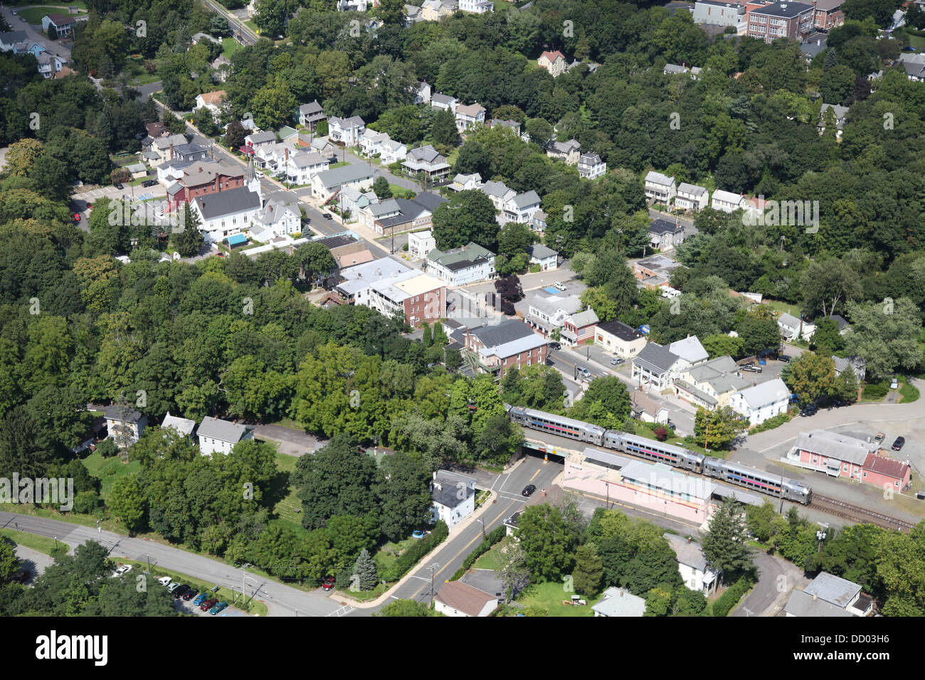 Aerial photograph of Borough of High Bridge, located in Hunterdon