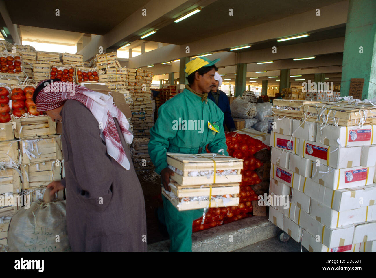 Kuwait City Kuwait Iranian Vegetable Market Foreign Worker Stock Photo