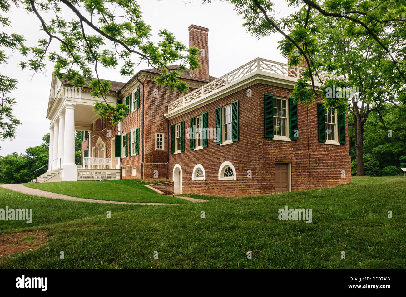 Main House, James Madison's Montpelier, Orange County, Virginia Stock