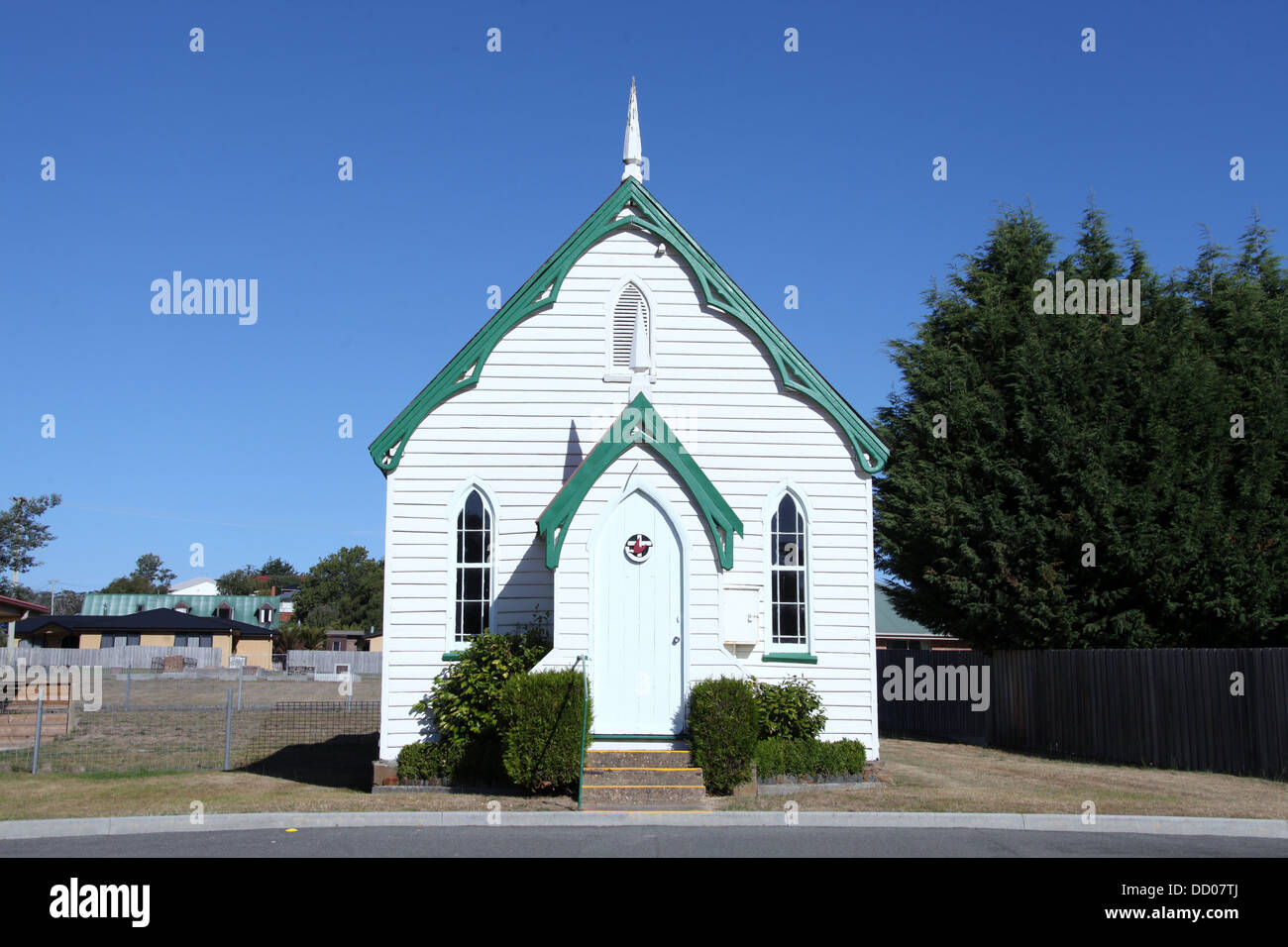 Historic Hadspen Uniting Church in northern Tasmania Stock Photo