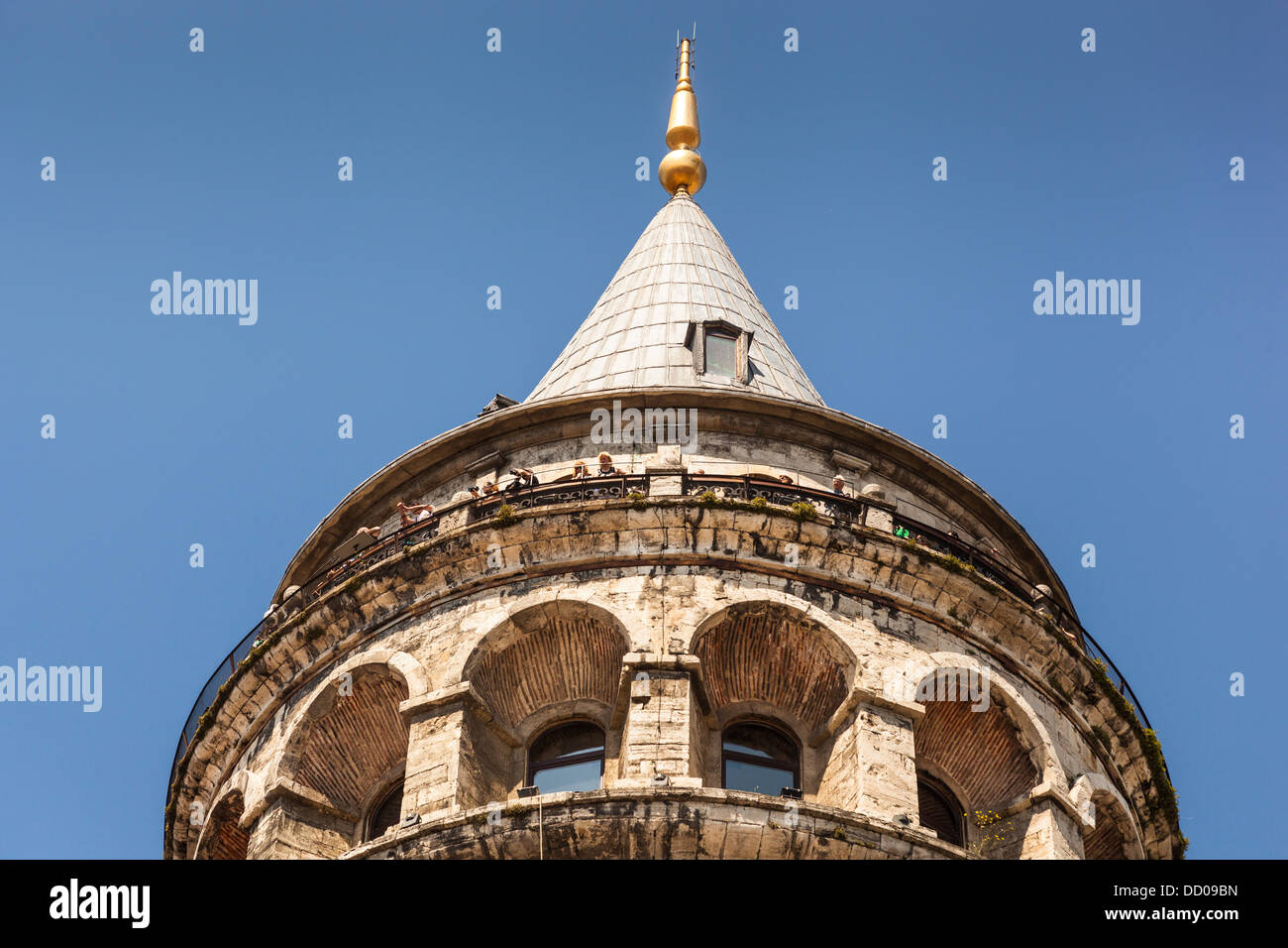 Top of Galata Tower, Istanbul, Turkey Stock Photo