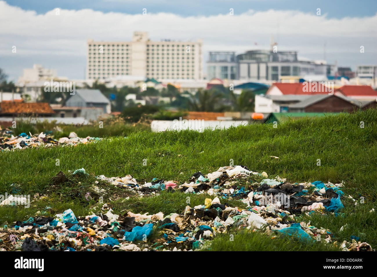 A Garbage Dump On The Outskirts Of The City; Phnom Penh, Cambodia Stock Photo