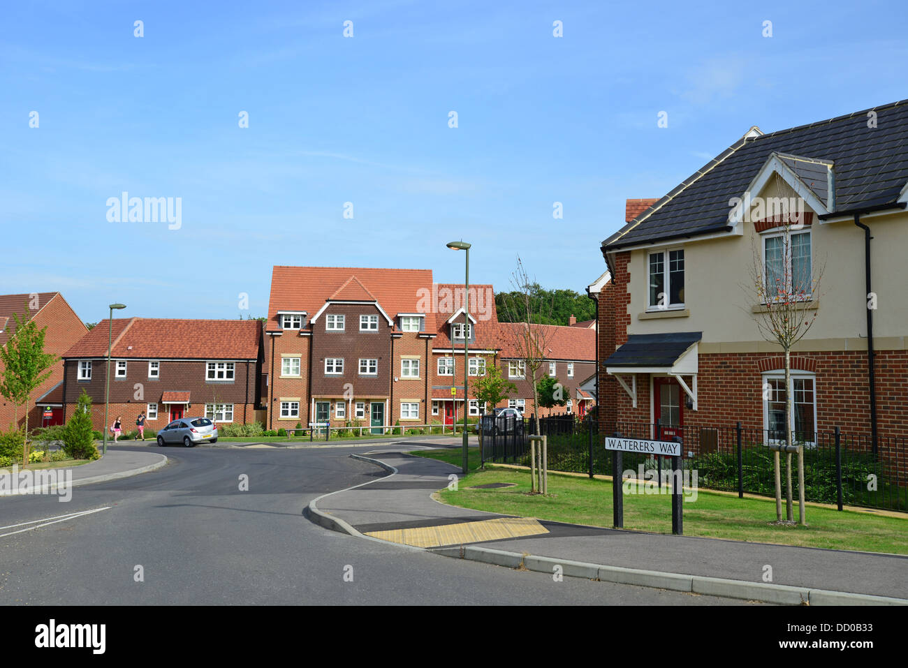 New houses on Earlswood Park housing development, Bagshot, Surrey