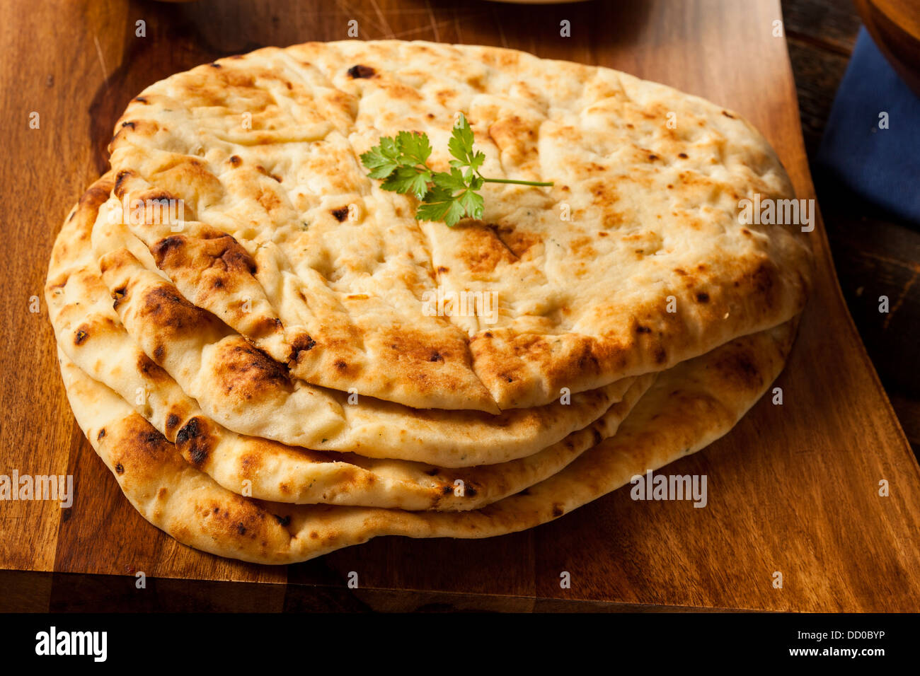 Homemade Indian Naan Flatbread made with Whole Wheat Stock Photo Alamy