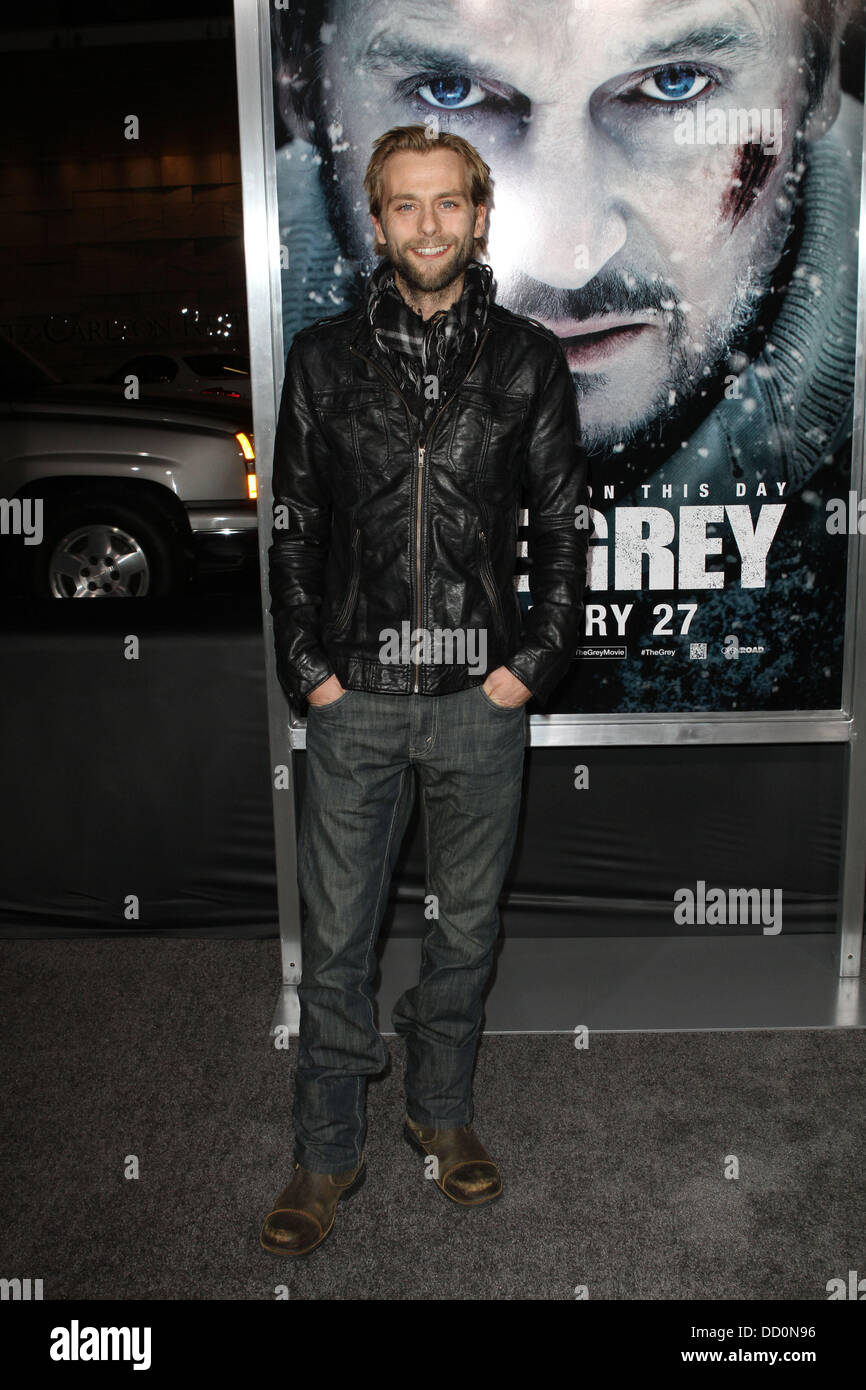 Joe Anderson The World Premiere Of 'The Grey'  held at the Regal Cinemas - Arrivals Los Angeles, California - 11.01.12 Stock Photo