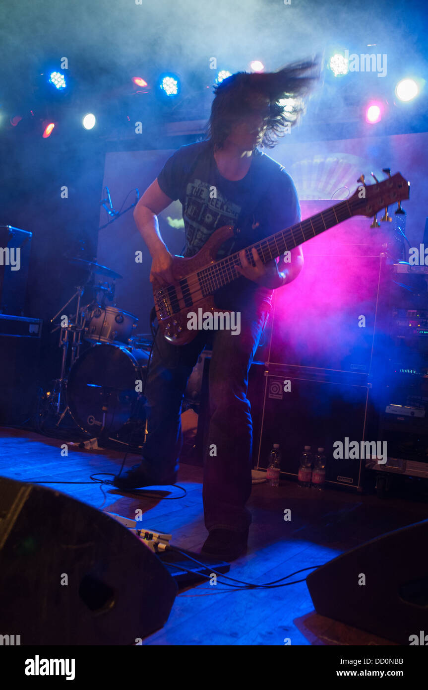 Niels Kinsella, electric bass of the Irish post rock band "God Is an