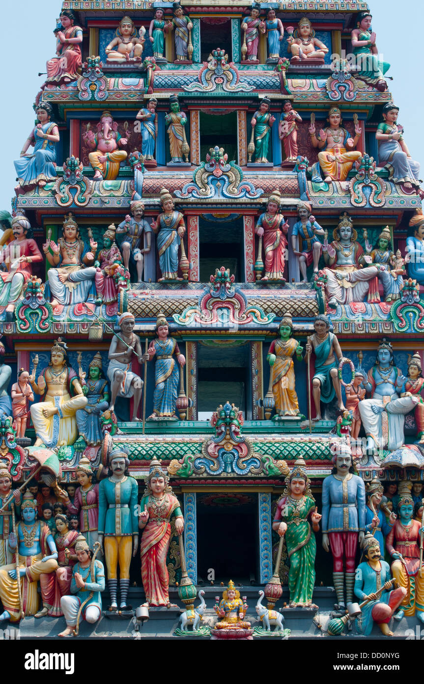 Sri Mariamman Hindu Temple on South Bridge Road, Singapore Stock Photo