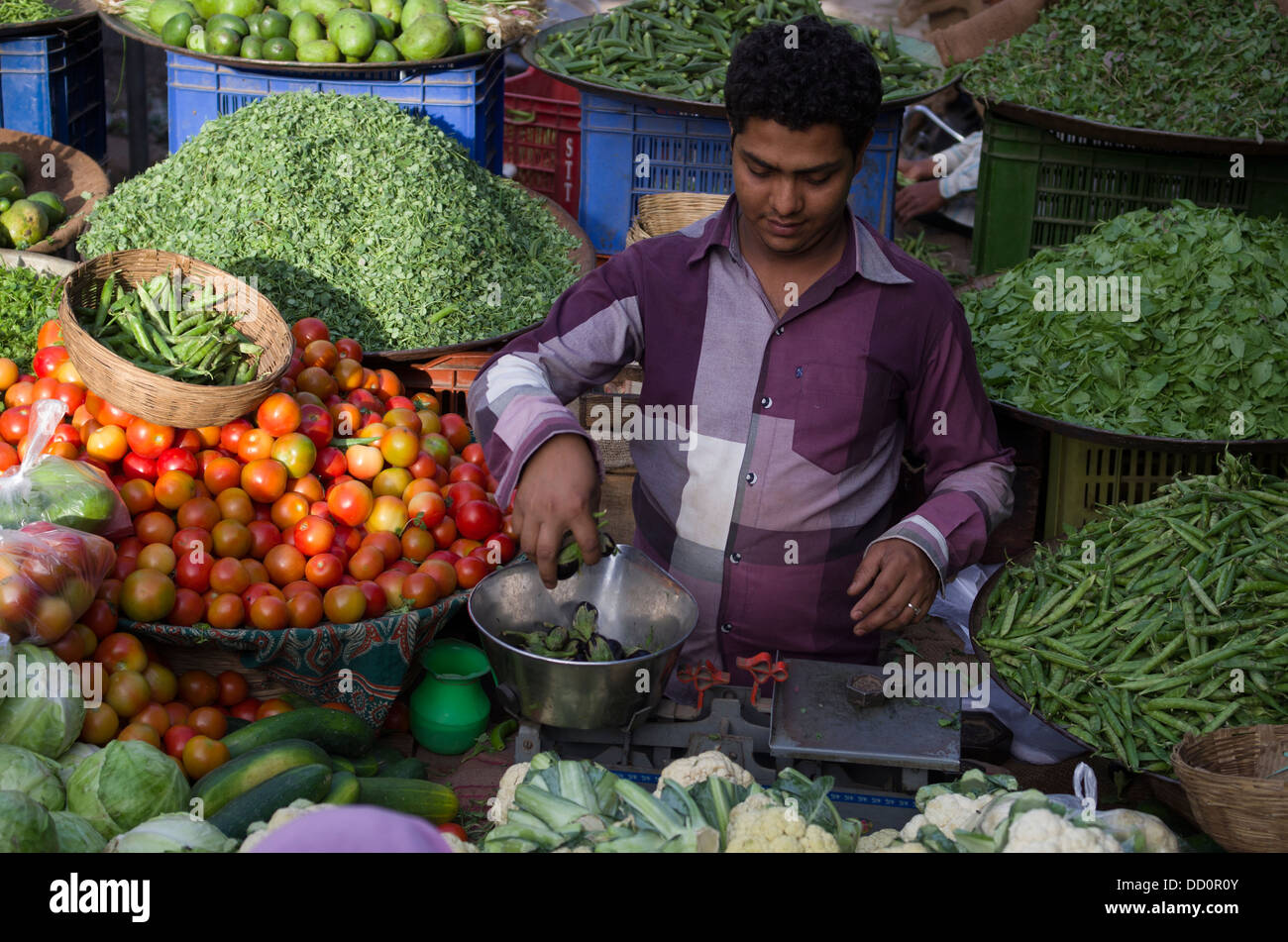 Food on sale at Sardar Market - Jodhpur, Rajashtan, India Stock Photo